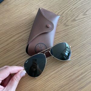 Ray Ban Aviators Gold/Green Lens